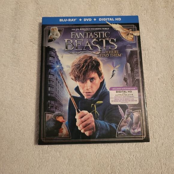 Fantastic Beasts and Where to Find Them (Blu-ray & DVD 2016) With Slip Cover - Picture 1 of 3